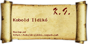 Kobold Ildikó névjegykártya