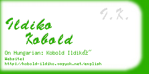 ildiko kobold business card